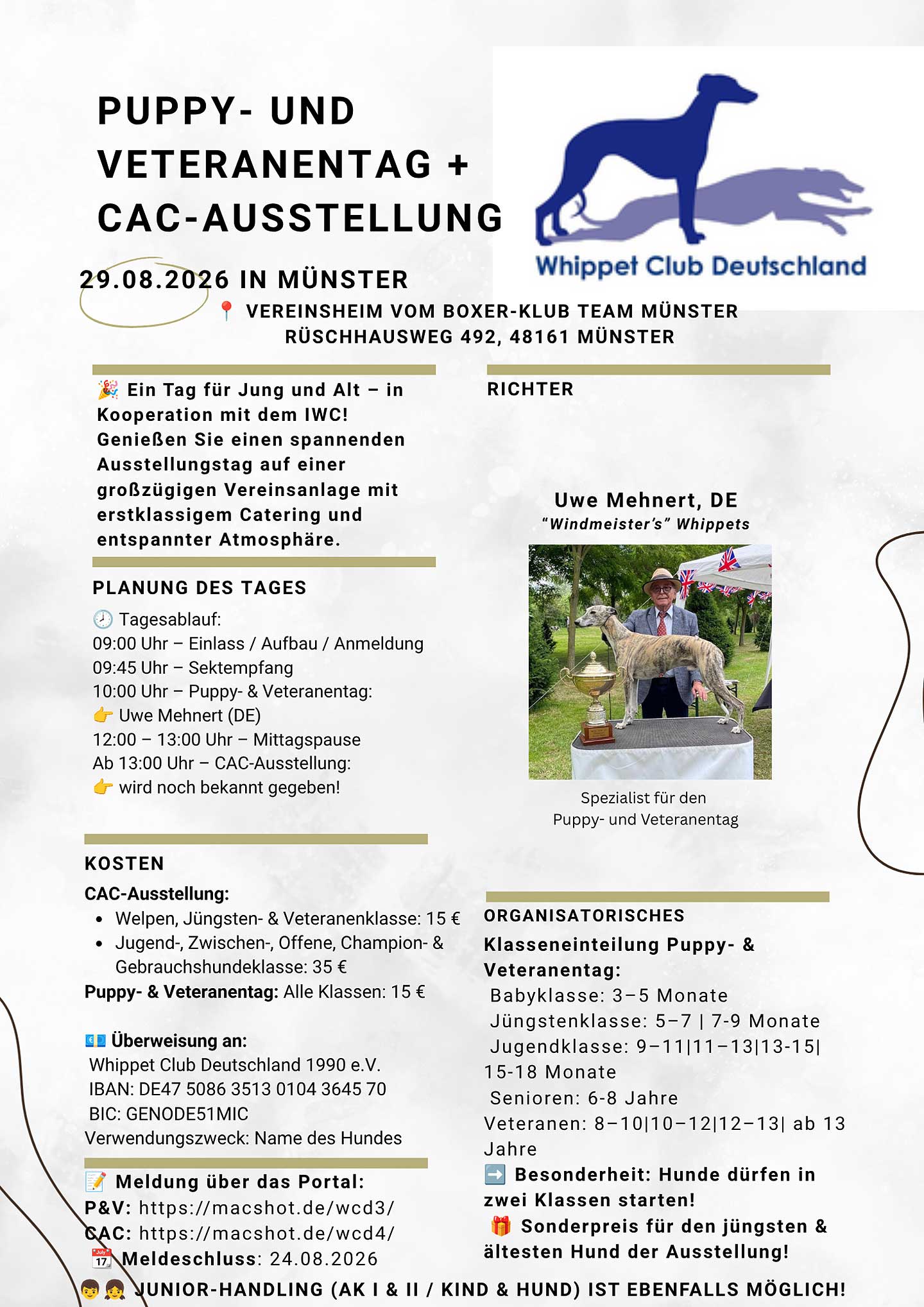 Puppy- und Veteranentag & CAC